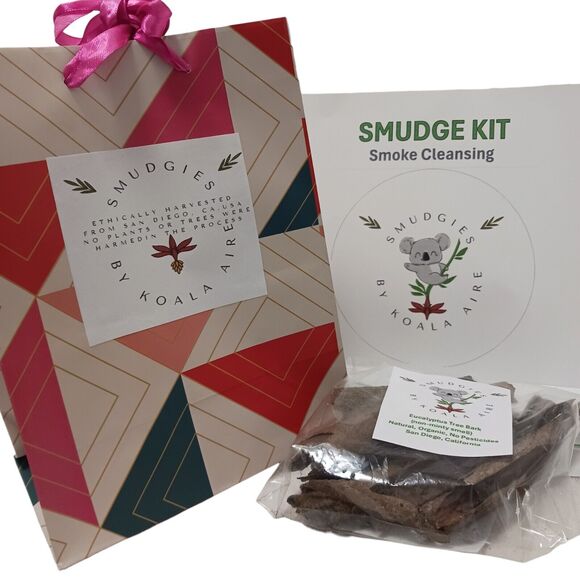 Koala Aire EUCALYPTUS TREE BARK Smudge 15 PACK - 100% ORGANIC Air Smoke Cleanser - Picture 8 of 9